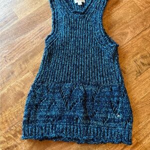 Pilcro Teal Knit Sleeveless Top
